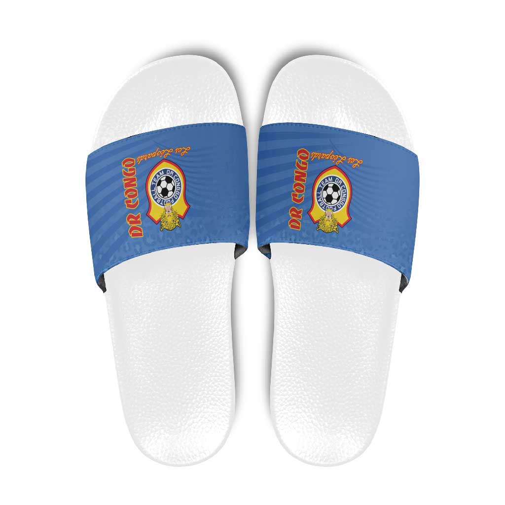 DR Congo Football Slide Sandals Come On Les Léopards - Wonder Print Shop
