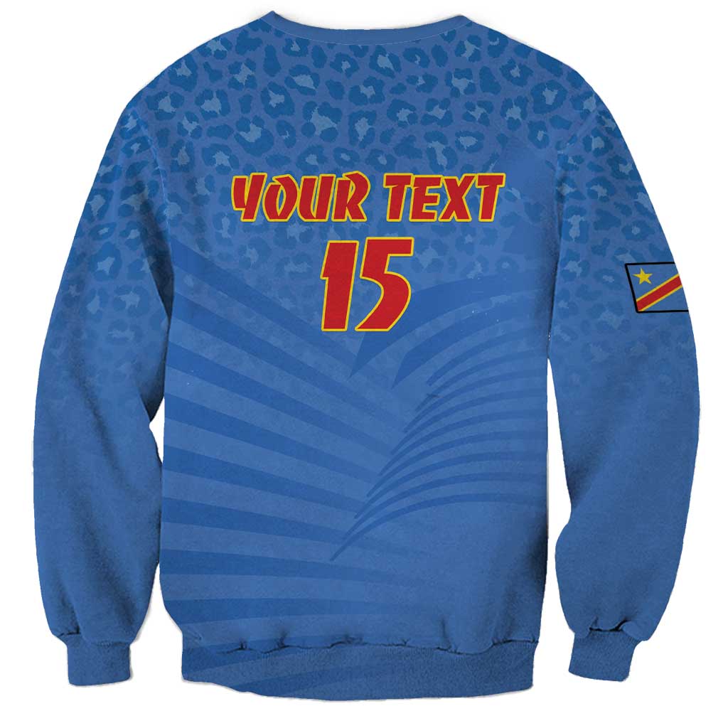Custom DR Congo Football Sweatshirt Come On Les Léopards - Wonder Print Shop