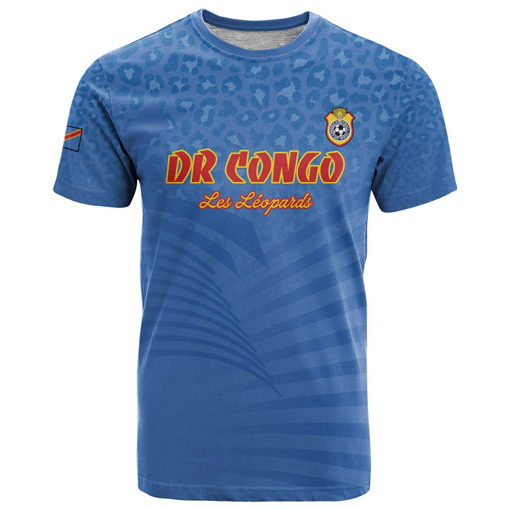 Custom DR Congo Football T Shirt Come On Les Léopards - Wonder Print Shop