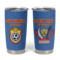 Custom DR Congo Football Tumbler Cup Come On Les Léopards - Wonder Print Shop
