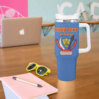 Custom DR Congo Football Tumbler With Handle Come On Les Léopards - Wonder Print Shop