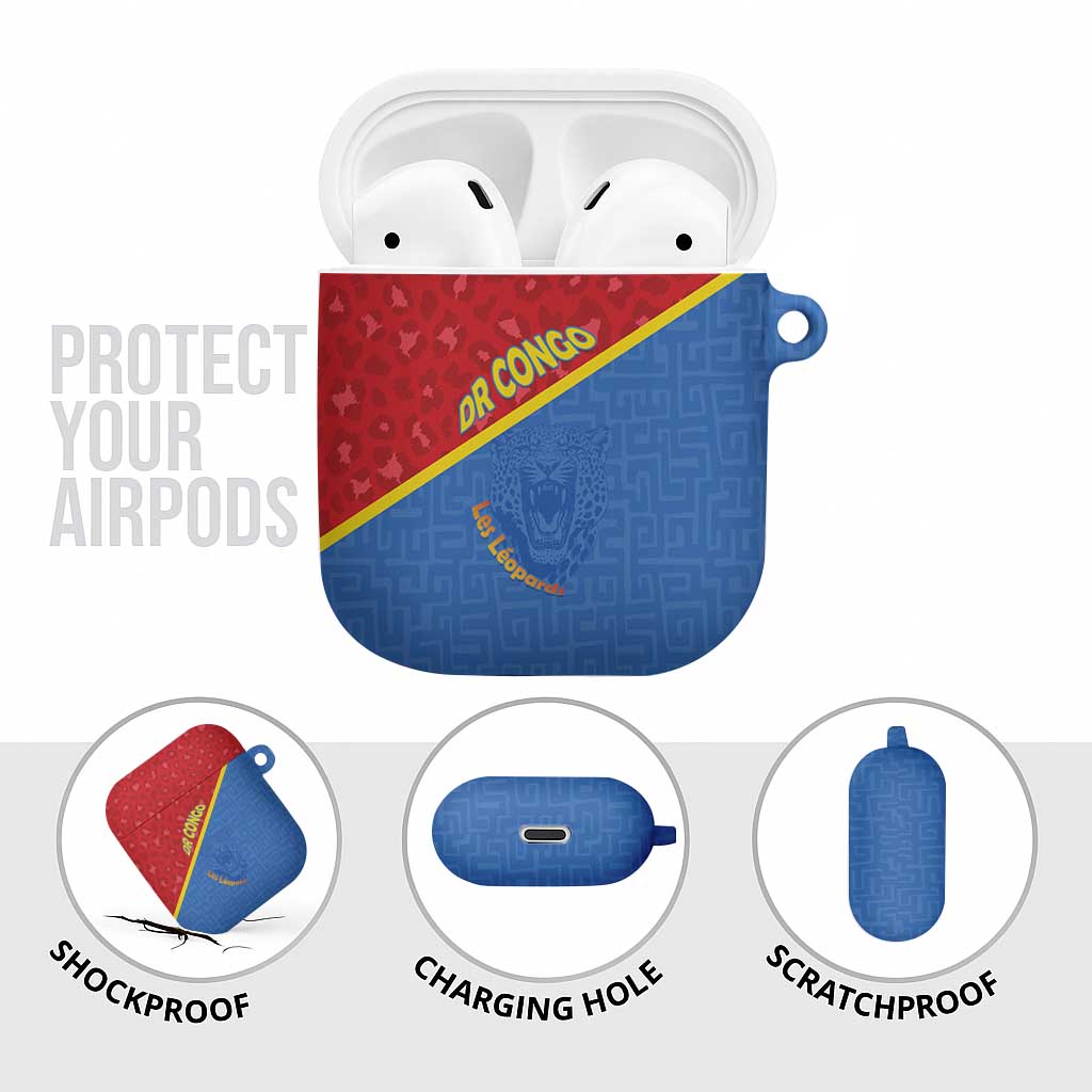 DR Congo Football AirPods Case Allez Les Léopards - Wonder Print Shop