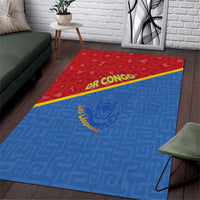 DR Congo Football Area Rug Allez Les Léopards - Wonder Print Shop