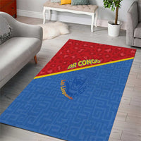 DR Congo Football Area Rug Allez Les Léopards - Wonder Print Shop