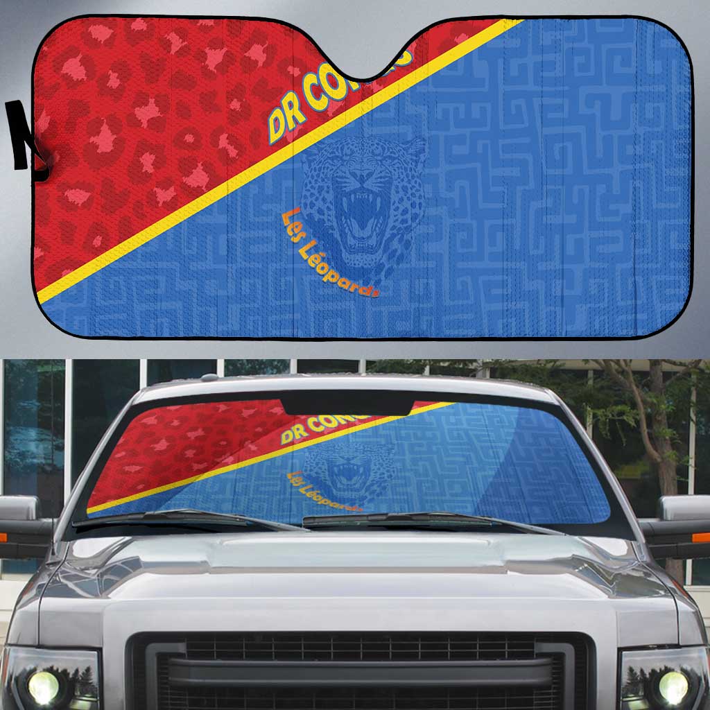 DR Congo Football Auto Sun Shade Allez Les Léopards - Wonder Print Shop