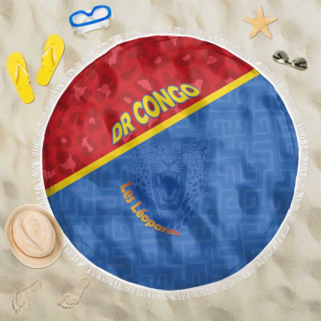 DR Congo Football Beach Blanket Allez Les Léopards - Wonder Print Shop