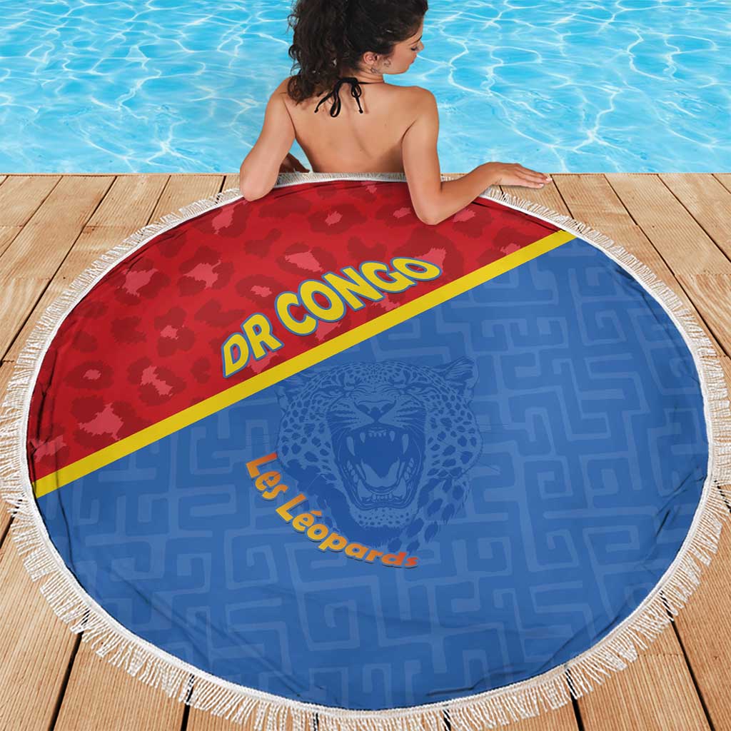 DR Congo Football Beach Blanket Allez Les Léopards - Wonder Print Shop