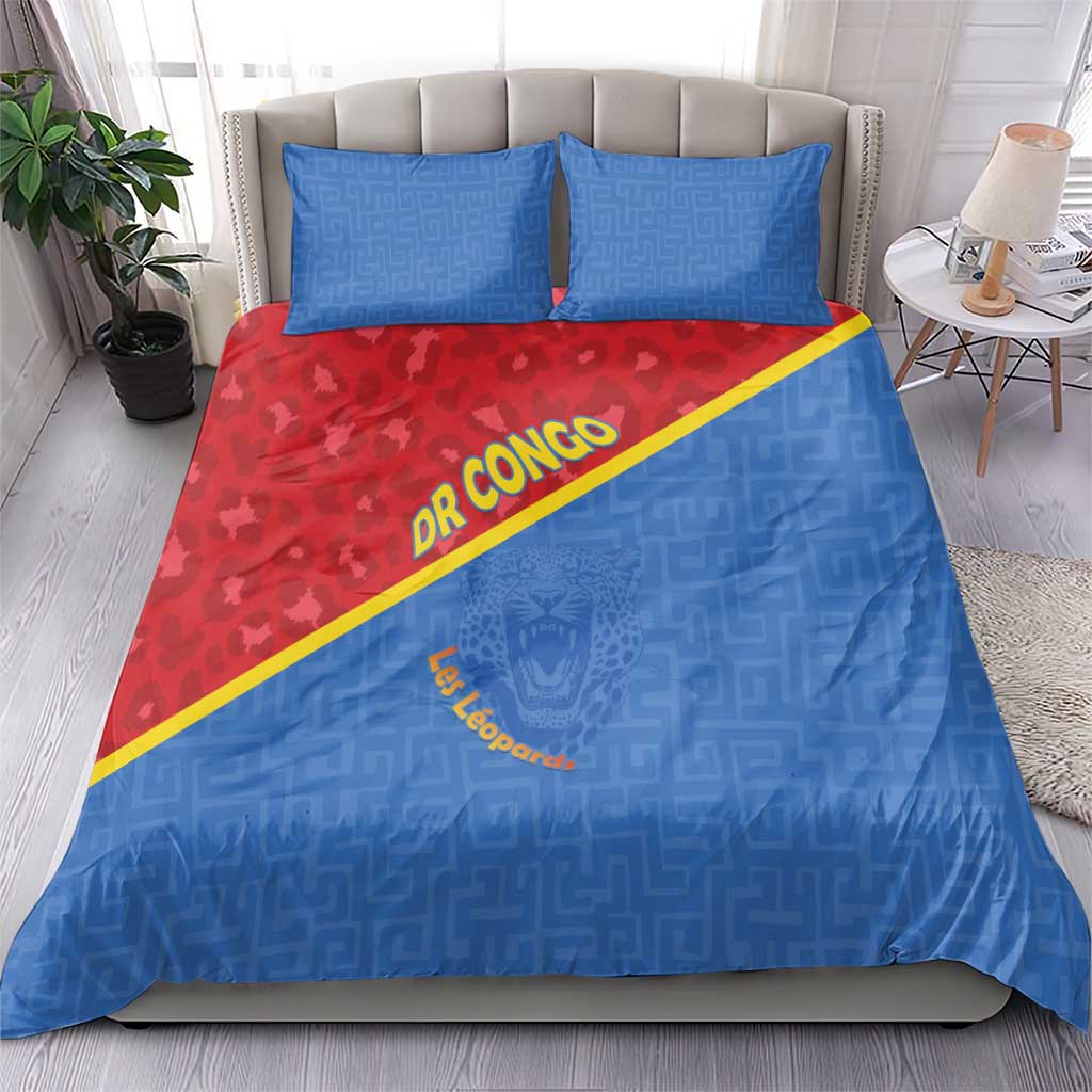 DR Congo Football Bedding Set Allez Les Léopards - Wonder Print Shop