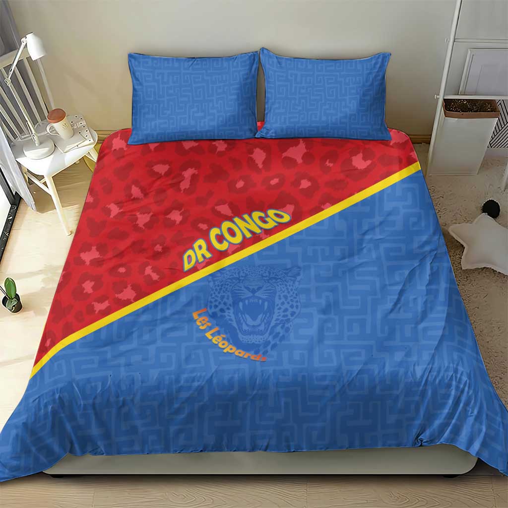 DR Congo Football Bedding Set Allez Les Léopards - Wonder Print Shop