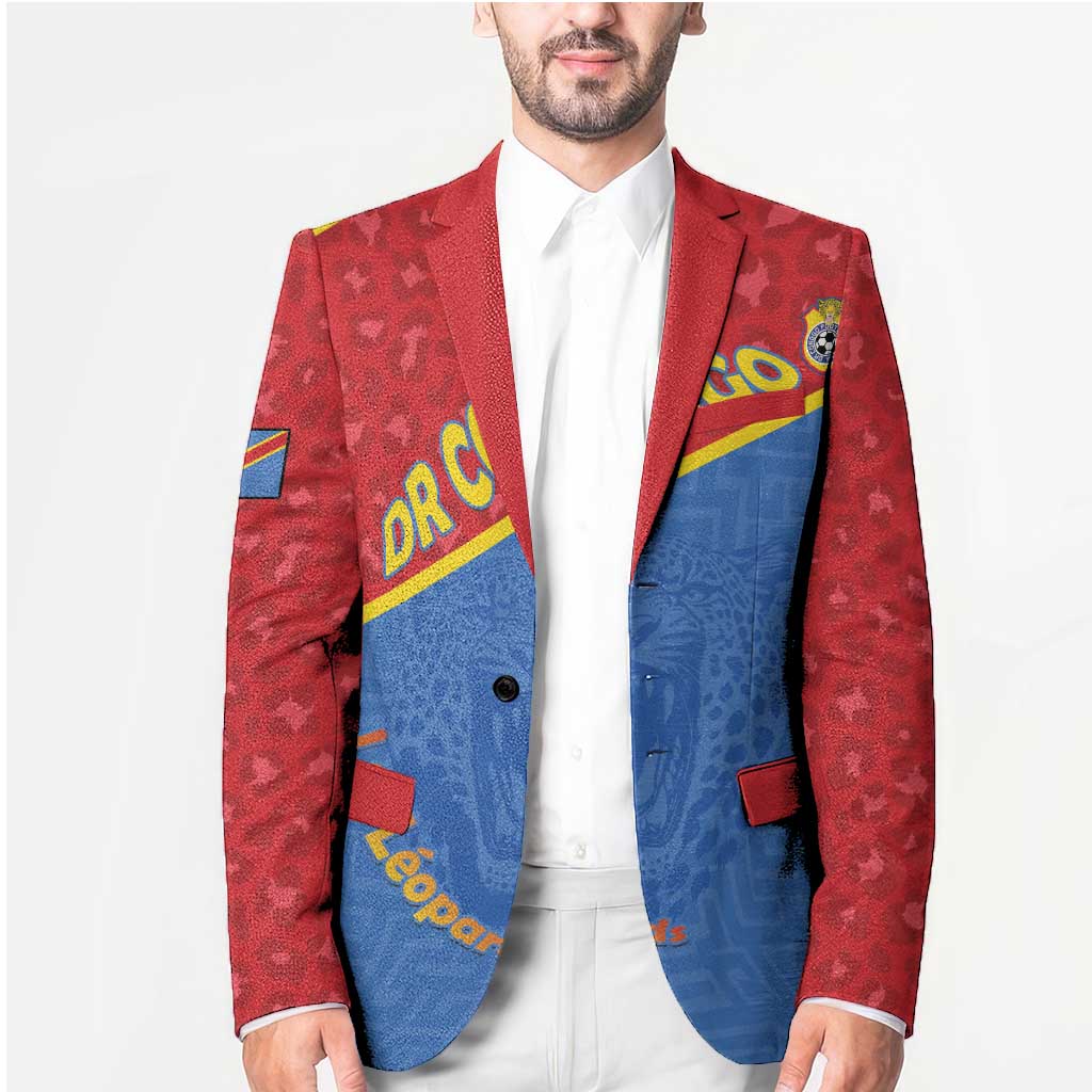 Custom DR Congo Football Blazer Allez Les Léopards - Wonder Print Shop
