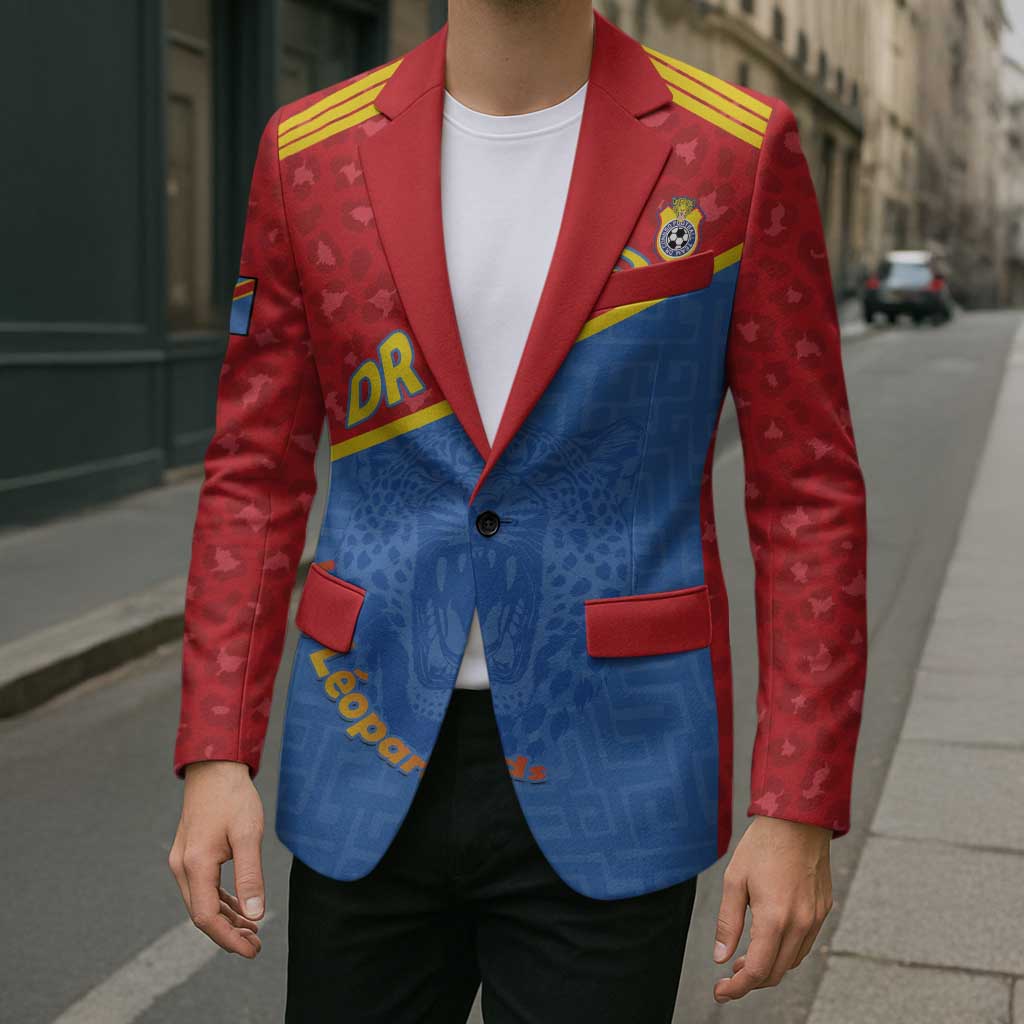 Custom DR Congo Football Blazer Allez Les Léopards - Wonder Print Shop