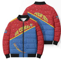 Custom DR Congo Football Bomber Puffer Jacket Allez Les Léopards - Wonder Print Shop