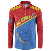 Custom DR Congo Football Button Sweatshirt Allez Les Léopards - Wonder Print Shop