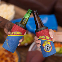 Custom DR Congo Football 4 in 1 Can Cooler Tumbler Allez Les Léopards - Wonder Print Shop