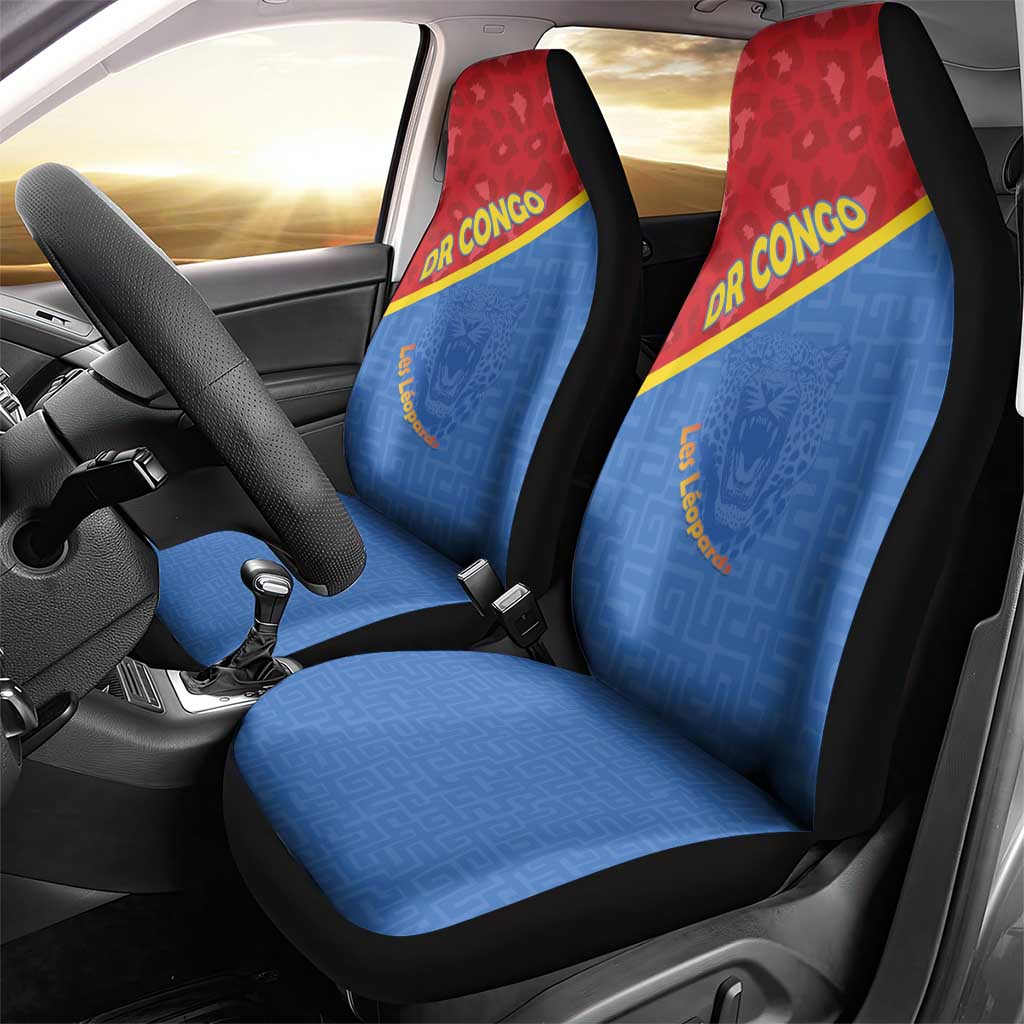 DR Congo Football Car Seat Cover Allez Les Léopards - Wonder Print Shop