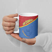 Custom DR Congo Football Ceramic Mug Allez Les Léopards - Wonder Print Shop