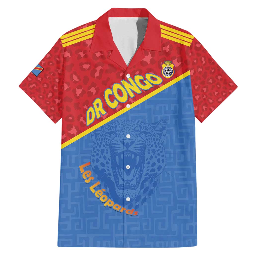 Custom DR Congo Football Family Matching Mermaid Dress and Hawaiian Shirt Allez Les Léopards - Wonder Print Shop