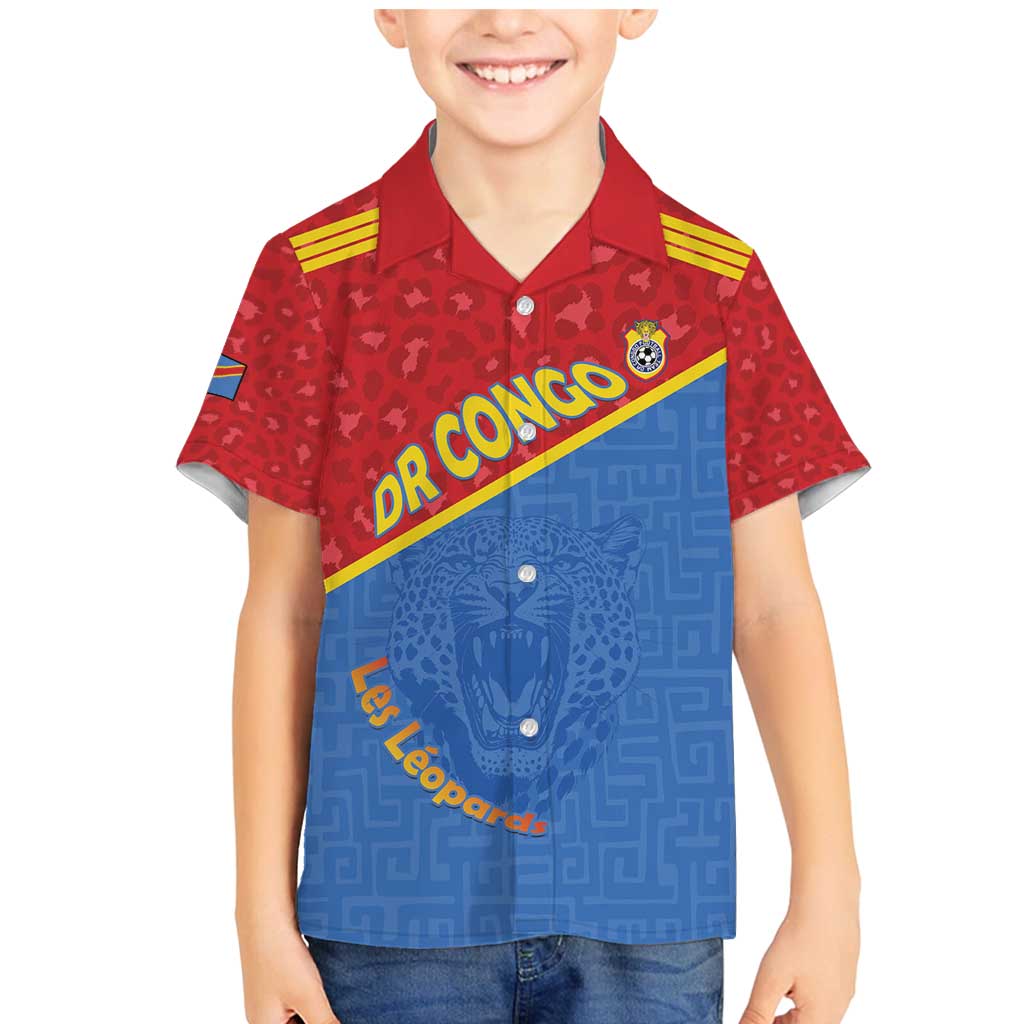 Custom DR Congo Football Family Matching Mermaid Dress and Hawaiian Shirt Allez Les Léopards - Wonder Print Shop