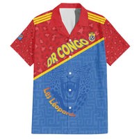 Custom DR Congo Football Family Matching Off The Shoulder Long Sleeve Dress and Hawaiian Shirt Allez Les Léopards - Wonder Print Shop