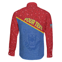 Custom DR Congo Football Family Matching Off The Shoulder Long Sleeve Dress and Hawaiian Shirt Allez Les Léopards - Wonder Print Shop