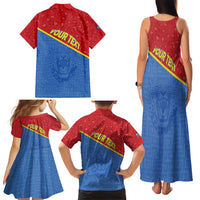 Custom DR Congo Football Family Matching Tank Maxi Dress and Hawaiian Shirt Allez Les Léopards - Wonder Print Shop