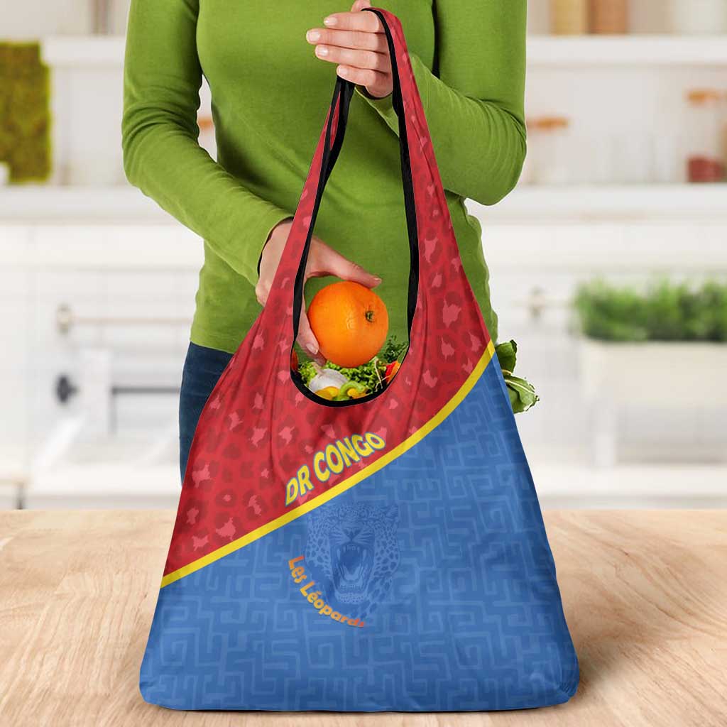 DR Congo Football Grocery Bag Allez Les Léopards - Wonder Print Shop