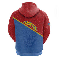 Custom DR Congo Football Hoodie Allez Les Léopards - Wonder Print Shop