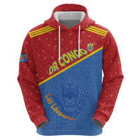 Custom DR Congo Football Hoodie Allez Les Léopards - Wonder Print Shop