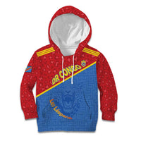 Custom DR Congo Football Kid Hoodie Allez Les Léopards - Wonder Print Shop