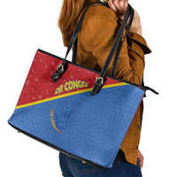 DR Congo Football Leather Tote Bag Allez Les Léopards - Wonder Print Shop