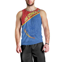 Custom DR Congo Football Men Tank Top Allez Les Léopards - Wonder Print Shop