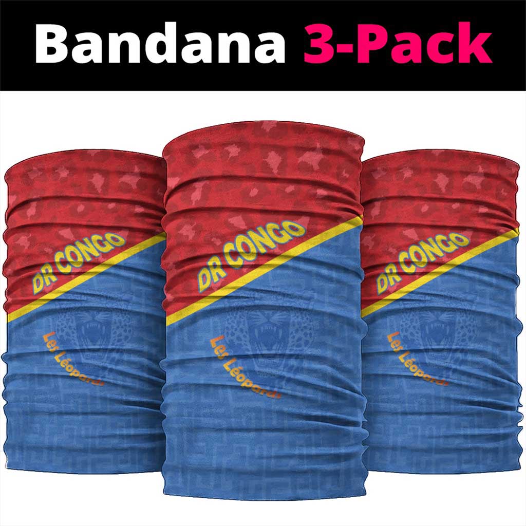 DR Congo Football Neck Gaiter Allez Les Léopards - Wonder Print Shop