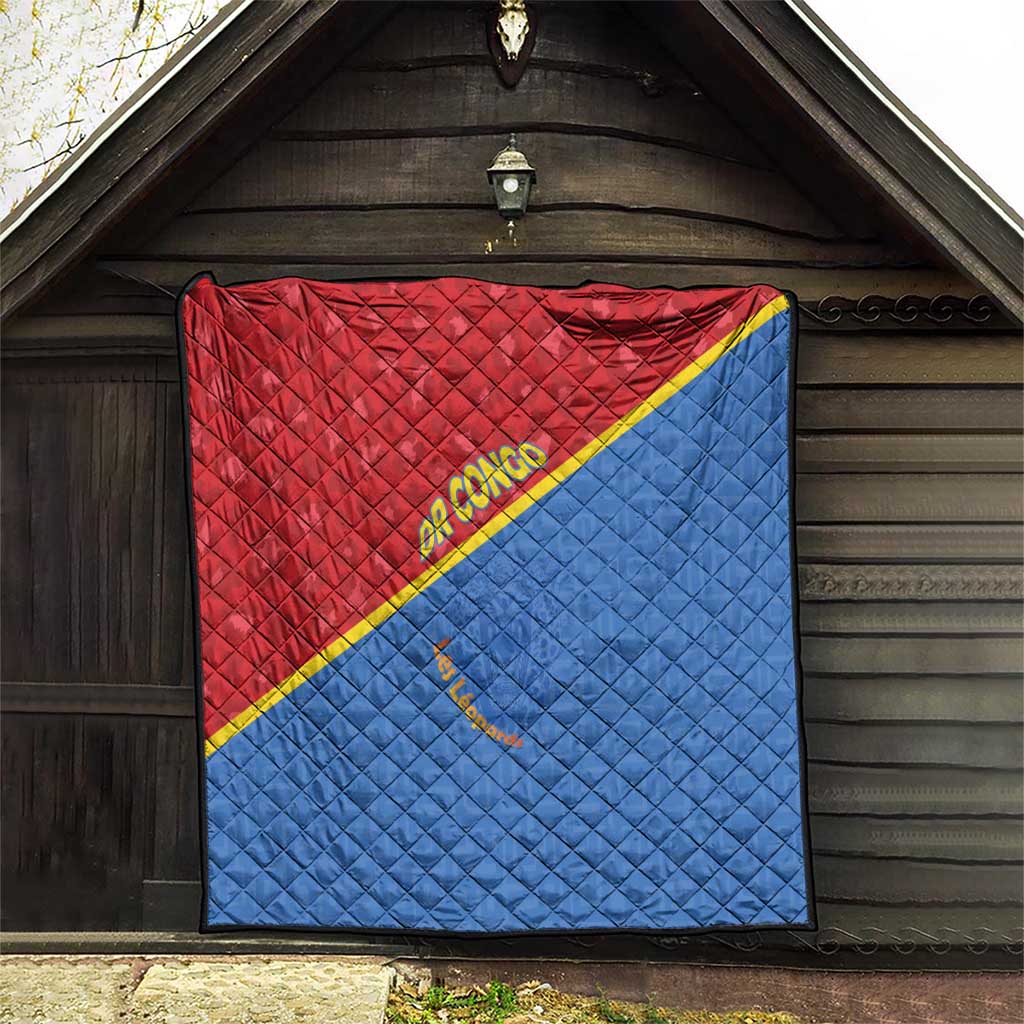 DR Congo Football Quilt Allez Les Léopards - Wonder Print Shop