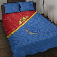 DR Congo Football Quilt Bed Set Allez Les Léopards - Wonder Print Shop