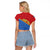 Custom DR Congo Football Raglan Cropped T Shirt Allez Les Léopards - Wonder Print Shop
