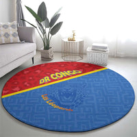 DR Congo Football Round Carpet Allez Les Léopards - Wonder Print Shop