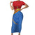 Custom DR Congo Football Short Sleeve Bodycon Dress Allez Les Léopards - Wonder Print Shop