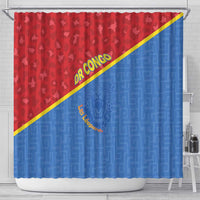 DR Congo Football Shower Curtain Allez Les Léopards - Wonder Print Shop