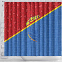 DR Congo Football Shower Curtain Allez Les Léopards - Wonder Print Shop