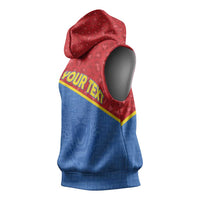 Custom DR Congo Football Sleeveless Hoodie Allez Les Léopards - Wonder Print Shop