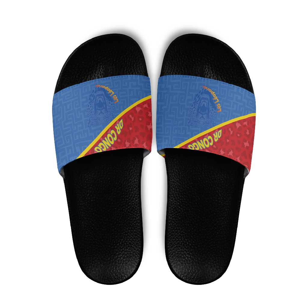 DR Congo Football Slide Sandals Allez Les Léopards - Wonder Print Shop