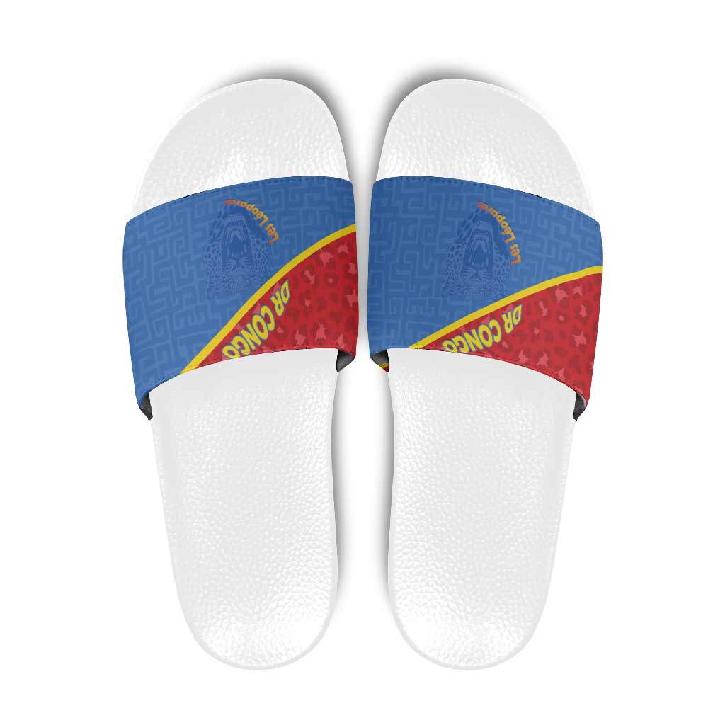 DR Congo Football Slide Sandals Allez Les Léopards - Wonder Print Shop