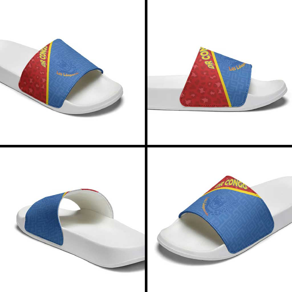 DR Congo Football Slide Sandals Allez Les Léopards - Wonder Print Shop