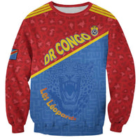 Custom DR Congo Football Sweatshirt Allez Les Léopards - Wonder Print Shop