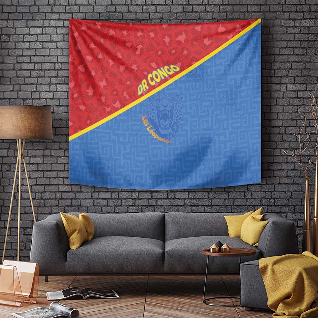 DR Congo Football Tapestry Allez Les Léopards - Wonder Print Shop