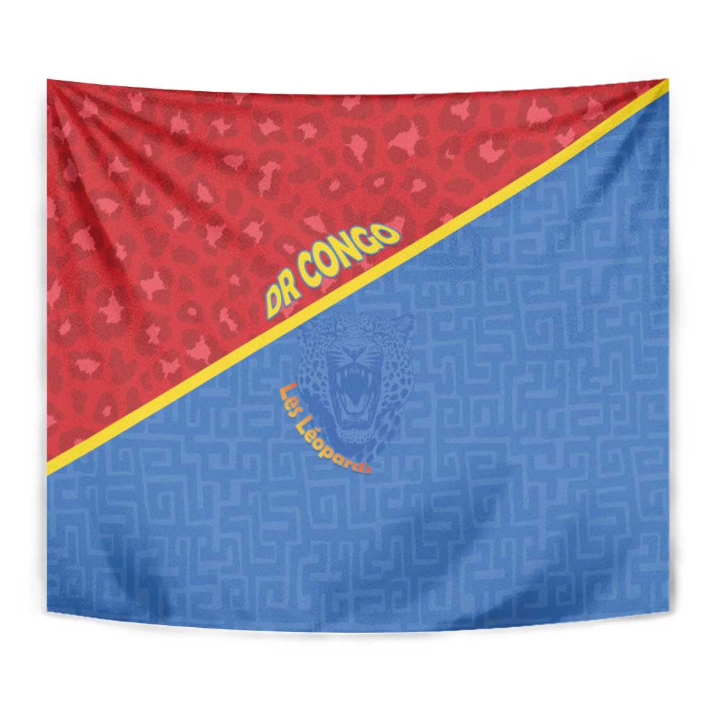DR Congo Football Tapestry Allez Les Léopards - Wonder Print Shop