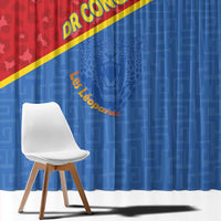 DR Congo Football Window Curtain Allez Les Léopards - Wonder Print Shop