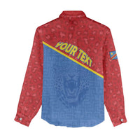 Custom DR Congo Football Women Casual Shirt Allez Les Léopards - Wonder Print Shop