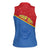 Custom DR Congo Football Women Sleeveless Polo Shirt Allez Les Léopards - Wonder Print Shop