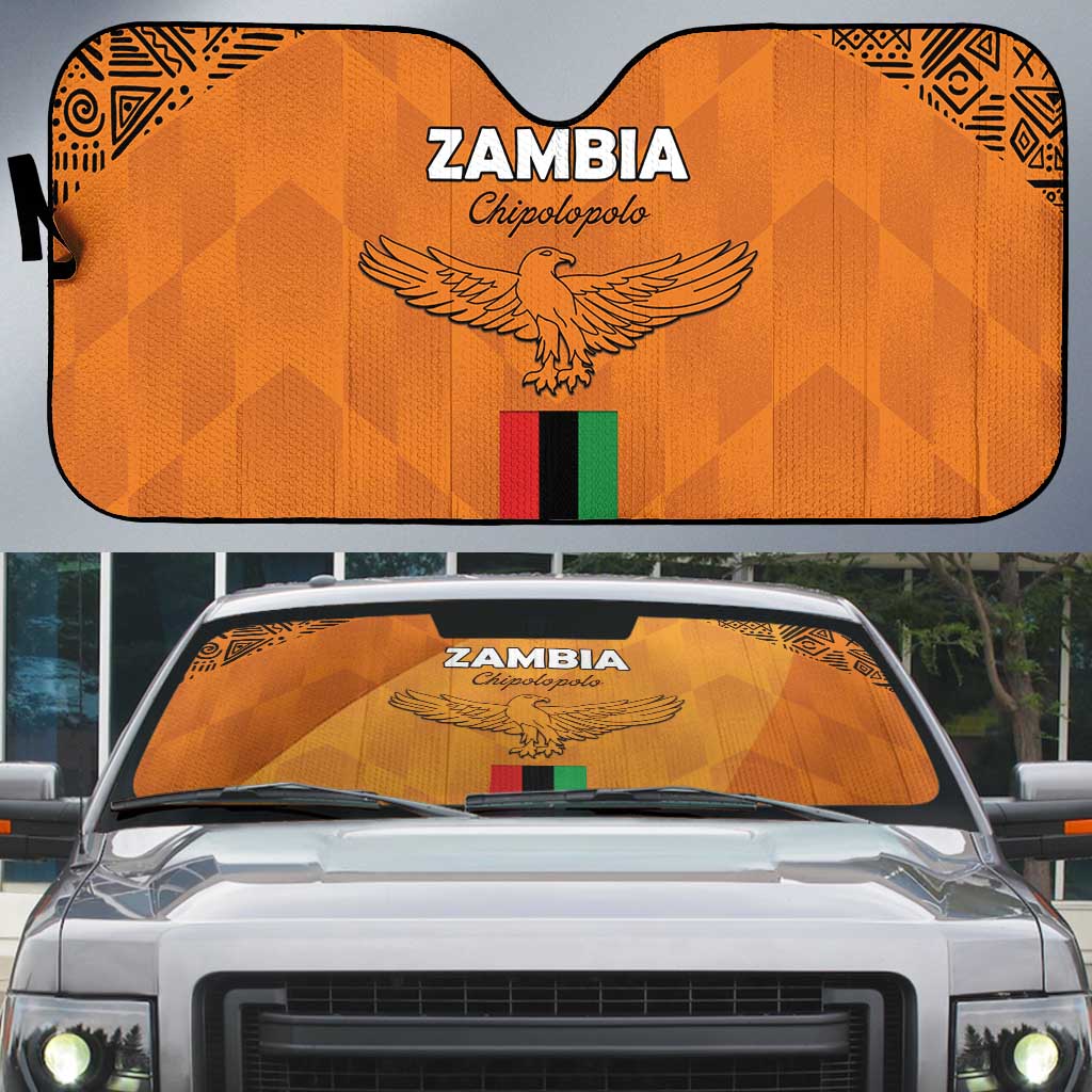 Zambia Football Auto Sun Shade Go Chipolopolo Go - Wonder Print Shop